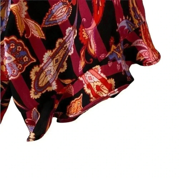 Sharagano Multicolor Paisley Print Tie Waist Dress Size 4 - Picture 5 of 7